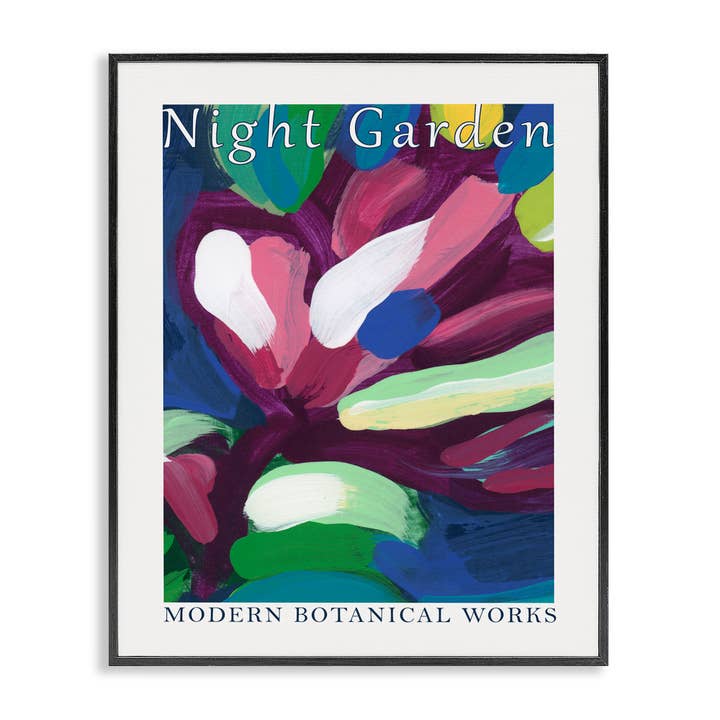 Jardín Nocturno Abstracto - Arte enmarcado para pared para venta al por mayor de Stupell Industries