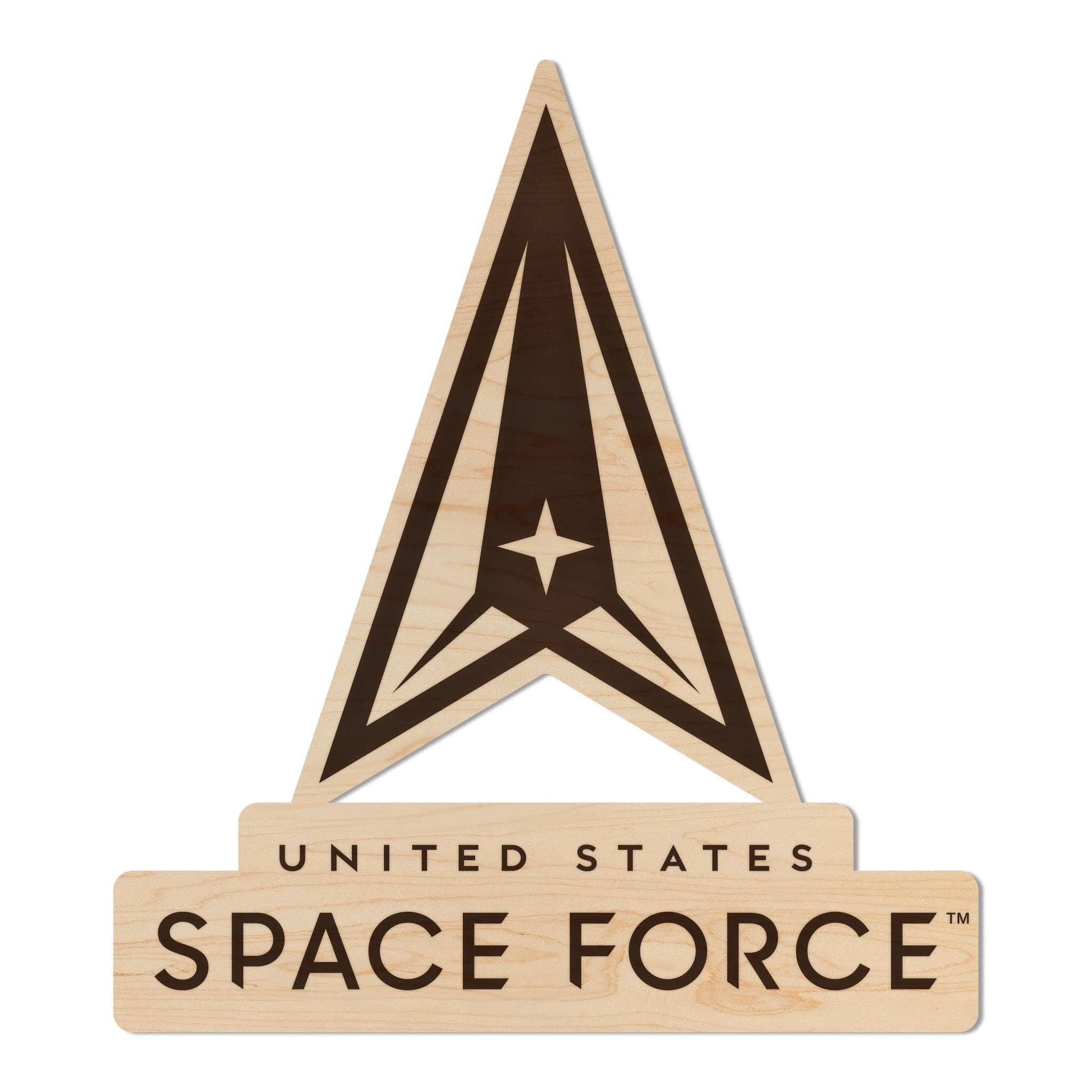 LazerEdge - Wholesale Wall Accent - United States Space Force Emblem Wall Hanging – Crafted from Cherry or Maple Wood0