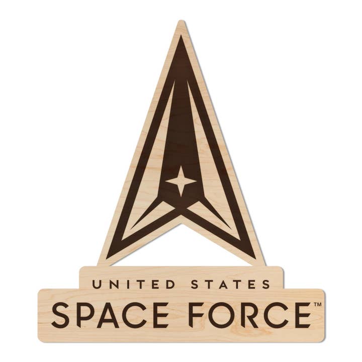 LazerEdge - Wholesale Wall Accent - United States Space Force Emblem Wall Hanging – Crafted from Cherry or Maple Wood