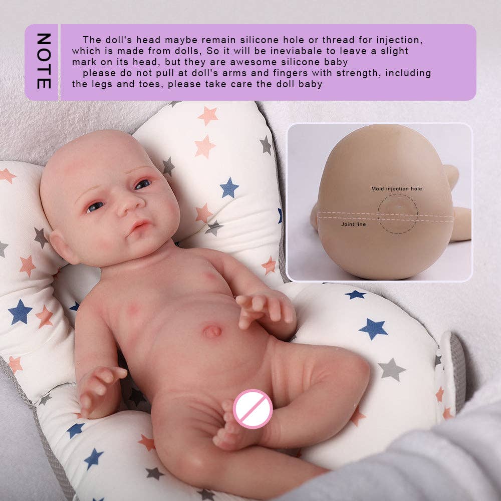 Serendoll - Wholesale Doll - Kids - Serendoll 18.5"/ 47 Cm Full Silicone Reborn Baby Doll,solid Lifelike Bold Girl 0134