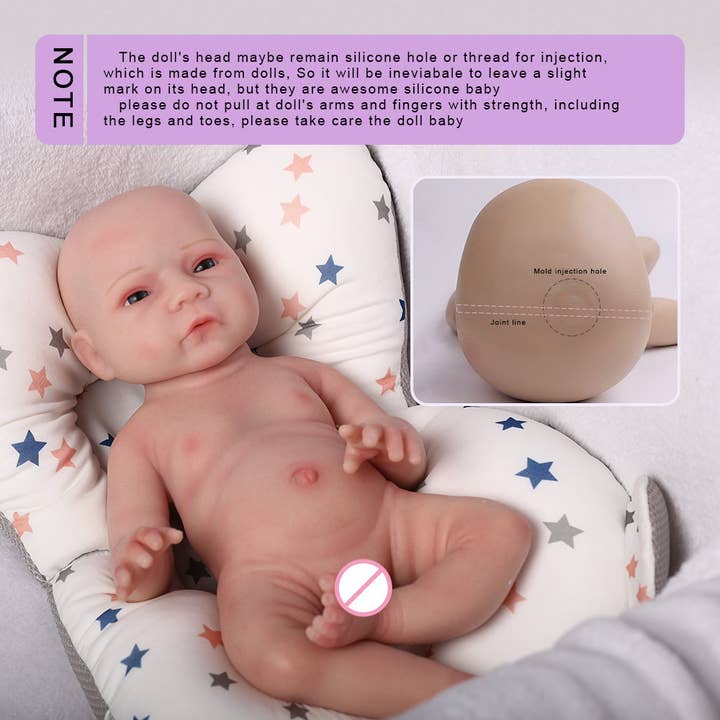 Serendoll - Wholesale Doll - Kids - Serendoll 18.5"/ 47 Cm Full Silicone Reborn Baby Doll,solid Lifelike Bold Girl 0134