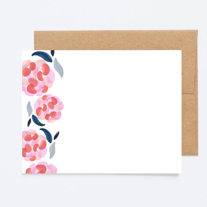 Pink Peonies - Box Set/Flat Note Cards for wholesale by Shortpockets