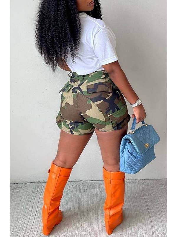 CAMO camouflage pockets shorts for wholesale on Faire2
