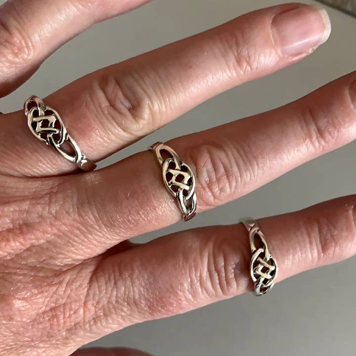 Keystone Crystals – Großhandel Band/Stapelring – Sterlingsilber-Ringe im keltischen Stil2