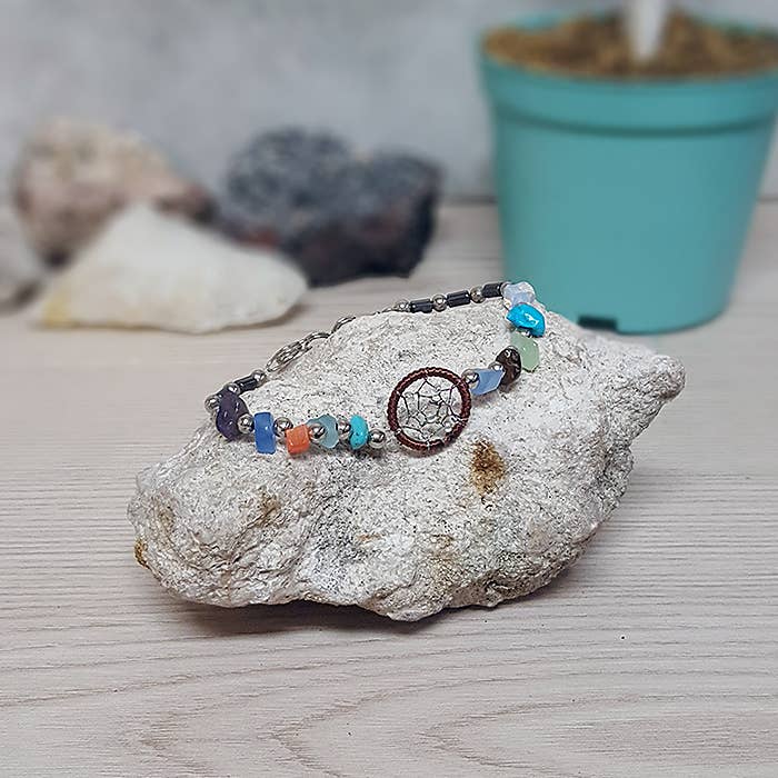 Pichincha - Wholesale Beaded Bracelet - Dream Catcher Chip Stone Metal Beaded Shakira Bracelet11