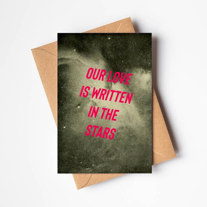 Notre amour est écrit dans les étoiles Carte de vœux pour la vente par Cassia Beck