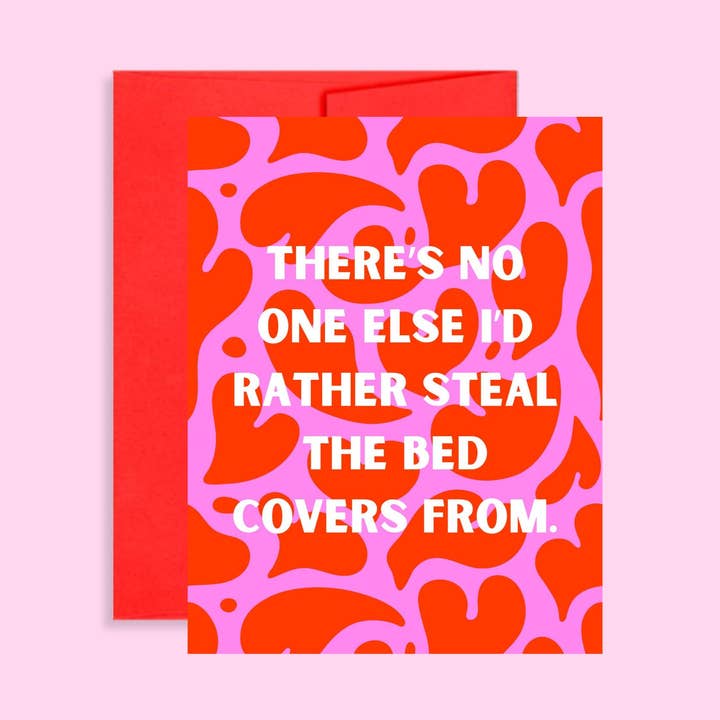 Carte de Saint-Valentin sur les couvre-lits pour la vente par Little Viper Co