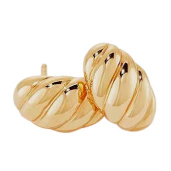 Goldene Croissant-Ohrringe für den Großhandel von I AM LOVE PROJECT INC.