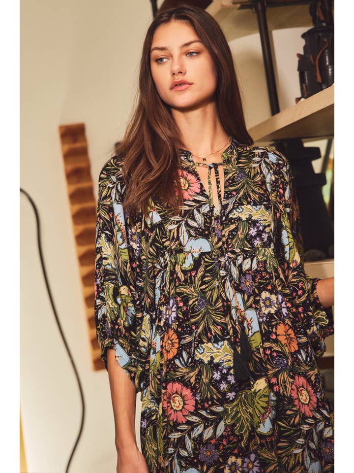 Oddi - Wholesale Dress - Women's - Bohemian Floral Maxi Dress10