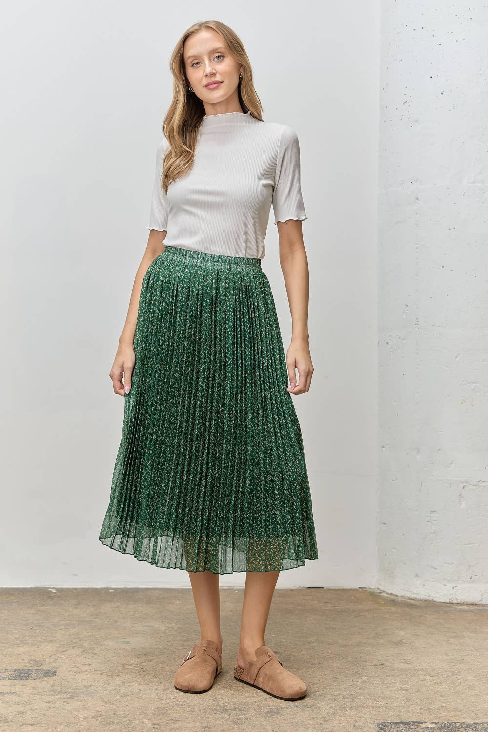 Polagram by Wellmade USA - Wholesale Skirt - Women's - FLORAL PRINT MIDI SKIRT7