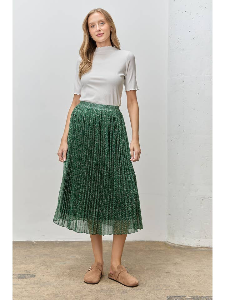 Polagram by Wellmade USA - Wholesale Skirt - Women's - FLORAL PRINT MIDI SKIRT7