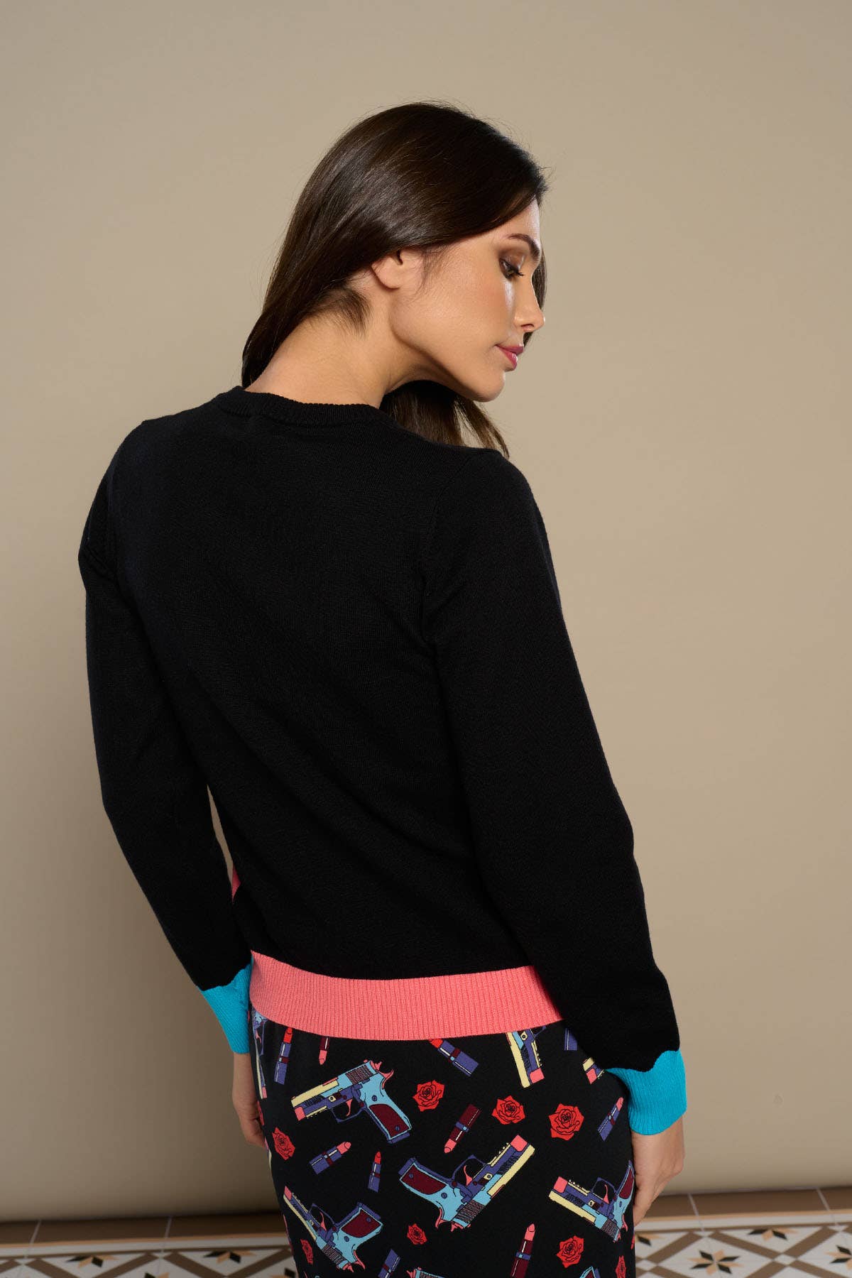 Black ZINERVA SWEATER for wholesale on Faire4