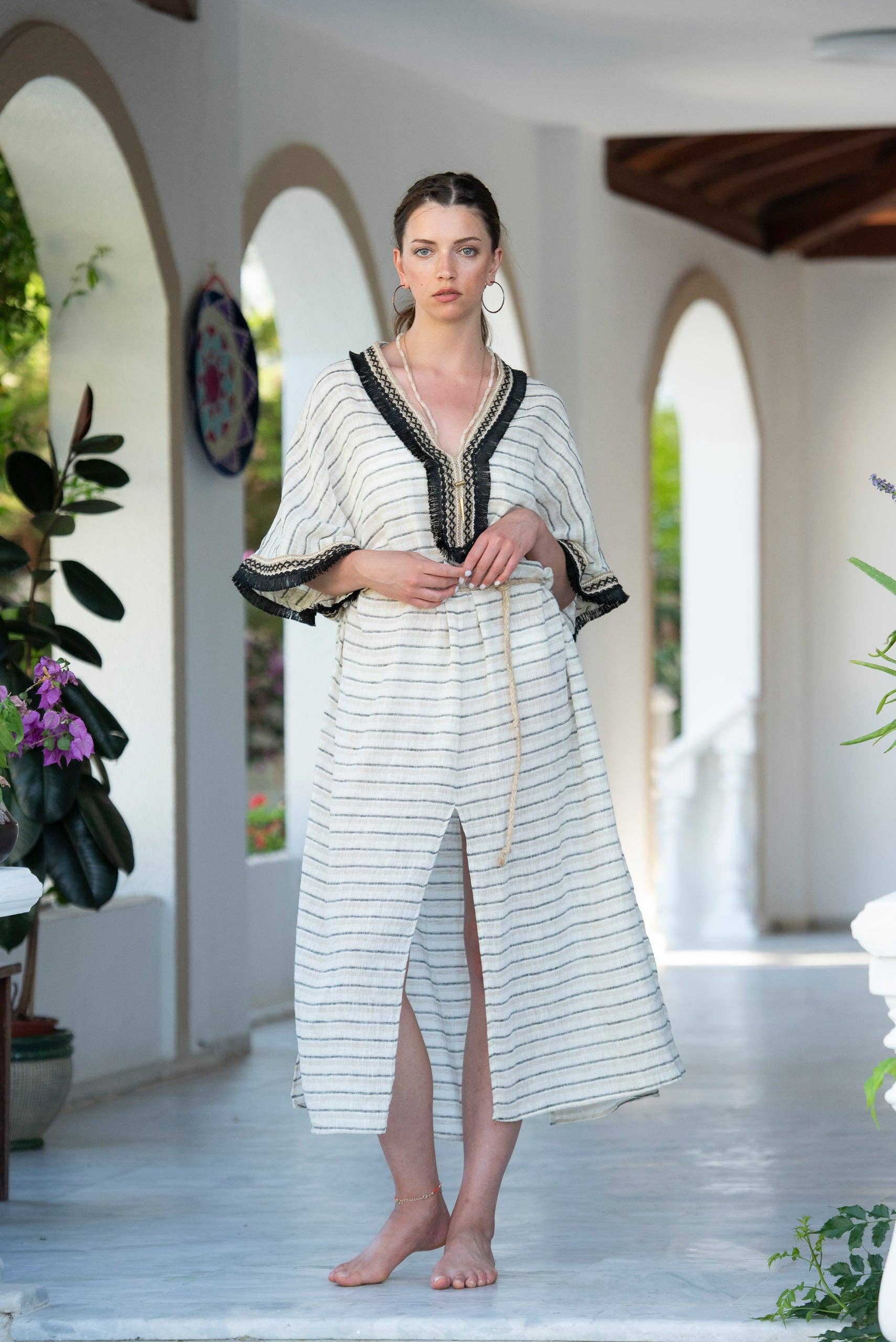 Laluzza S.L. - Vendita all'ingrosso Caftano - Donna - Caftano Flowy in lino