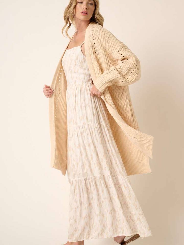mittoshop - Wholesale Dress - Women's - H42980-PAINT PRINT SQUARE NECK MAXI DRESS
