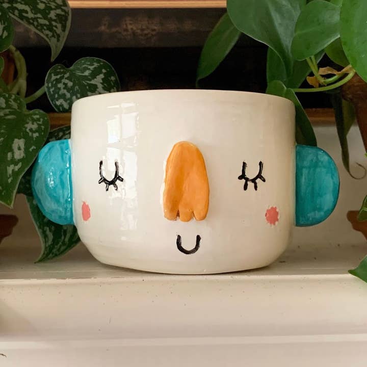 Howdy Face Planter for wholesale by Howdy Ceramics