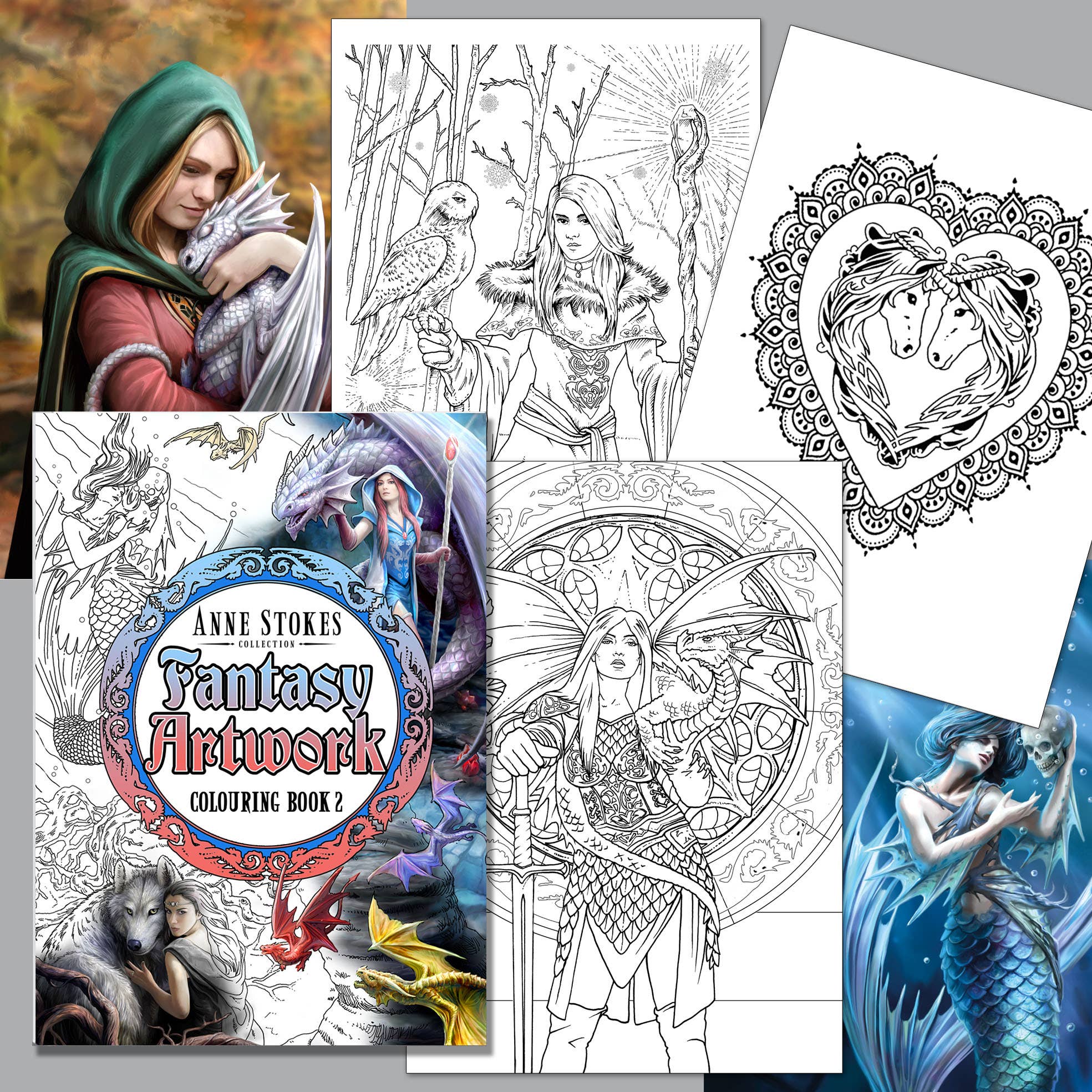 Starlinks Gifts - Wholesale Coloring & Activity Book - Adult - Anne Stokes Fantasy Art Coloring Book 2  ASCB22