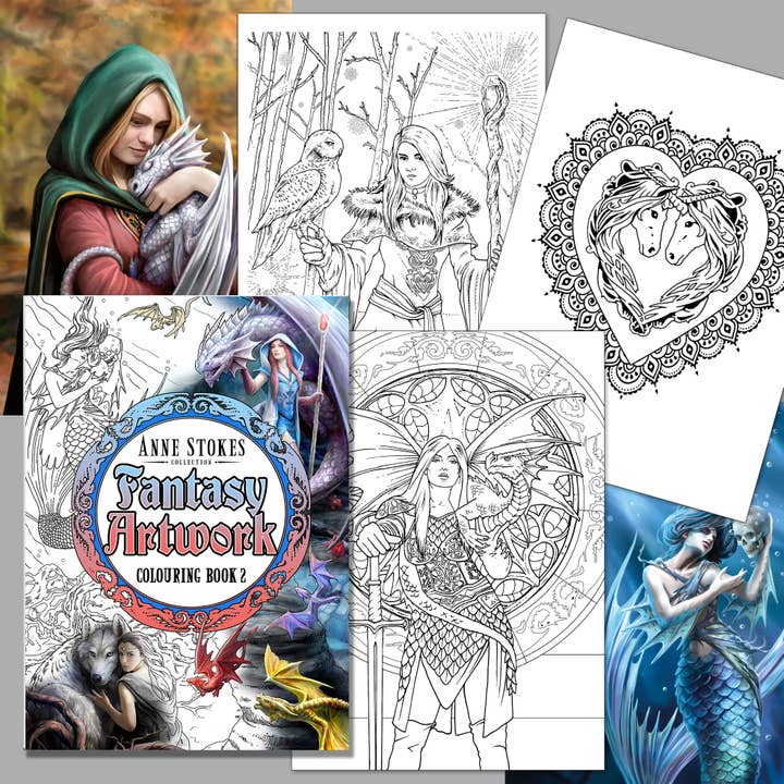 Starlinks Gifts - Wholesale Coloring & Activity Book - Adult - Anne Stokes Fantasy Art Coloring Book 2 ASCB22