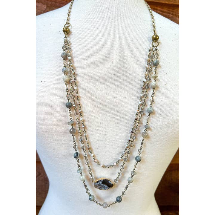 Dylan Designs - Wholesale Pendant/Charm Necklace - Florence Necklace Grey3