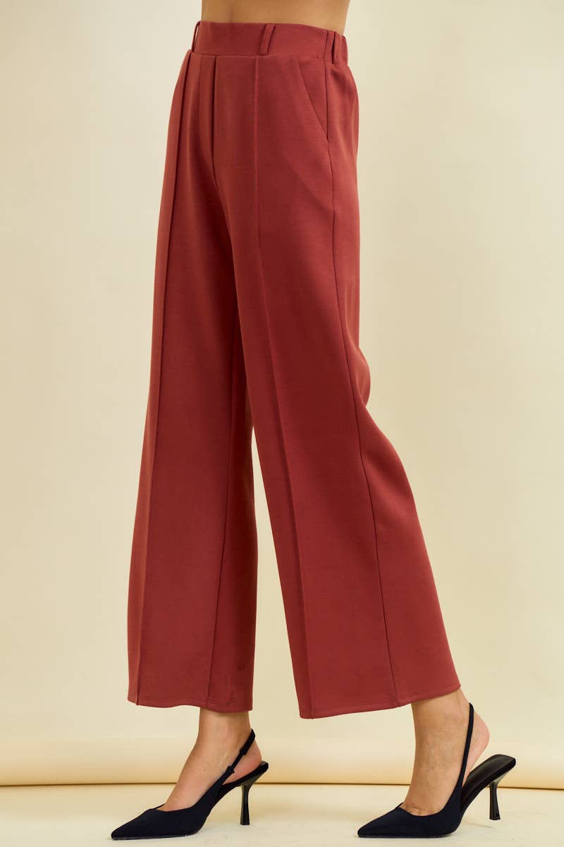 Doe and Rae – Engroshandel Bukser - Dame – SMØRBLØDE BØRSTET MODAL PINTUCK BUKSER - 8839P1