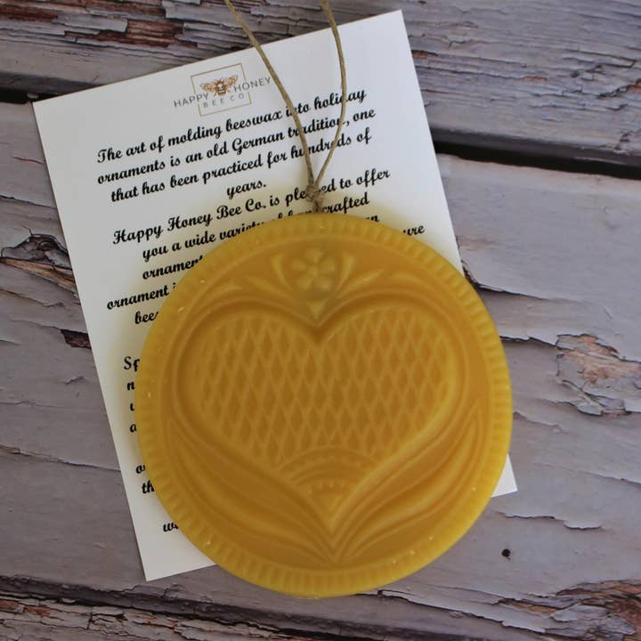 Happy Honey Bee Co. - Wholesale Ornament - Primitive Heart Door Hanger, Folk Art Heart Ornament2