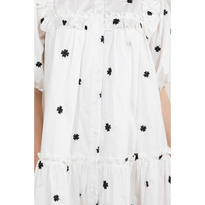 WHITE BLACK RD163 - Embo Mini Dress for wholesale on Faire3