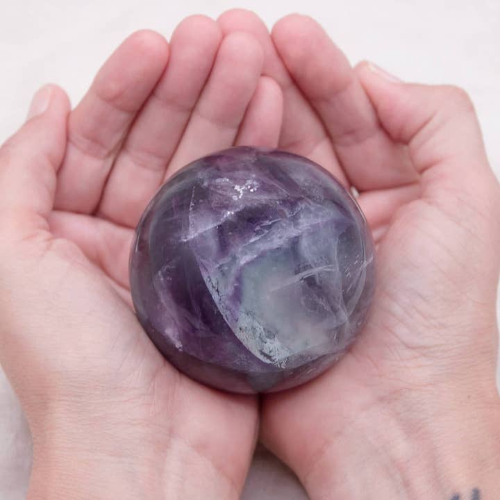 Tiny Rituals - Wholesale Spiritual Stone/Crystal - Rare Rainbow Fluorite Spheres - AAA Premium Quality117