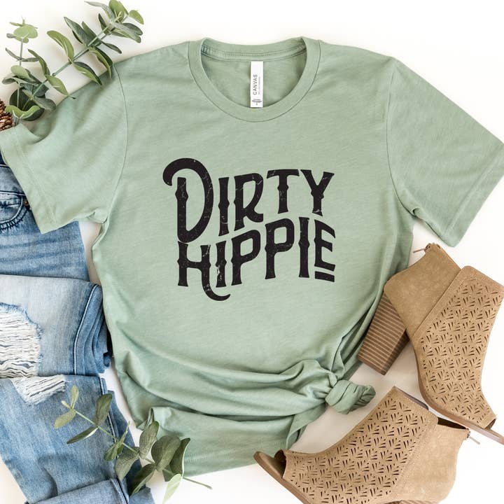 Dirty Hippie Graphic Tee for wholesale by Willow Poppy