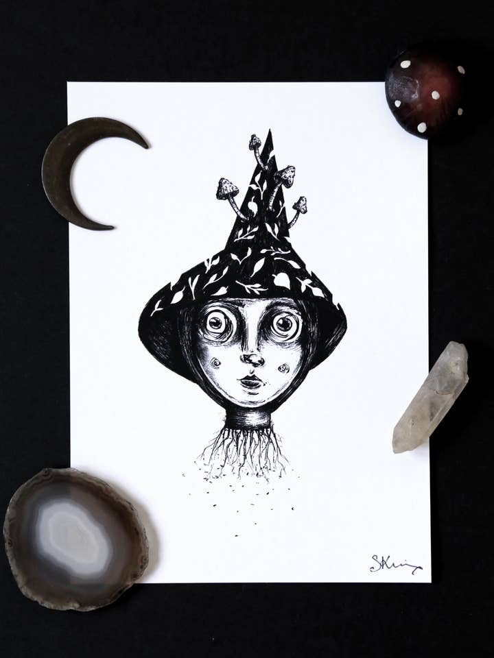 Green Witch Print for wholesale by ScreamPrintShop