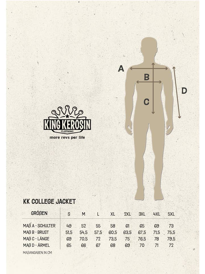Btex Fashion GmbH / KING KEROSIN - Vente Veste d'université/de baseball – homme - Veste universitaire Killer Kahuna