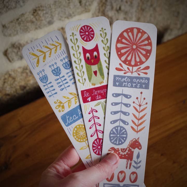 La Tanière du Hérisson - Wholesale Bookmark - Orange horse bookmark2