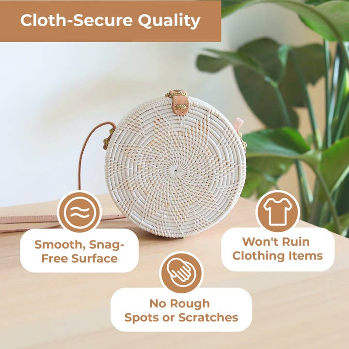 Ganapati – wholesale Axelväska - Dam – Vit Bali Star Rund Rotting Crossbody Väska - Unik Star Des3