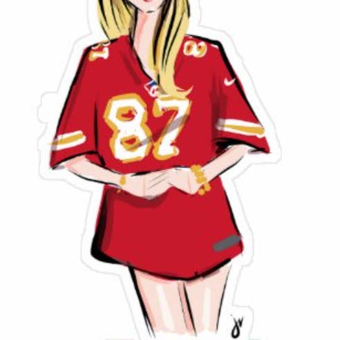 Jennifer Vallez - Wholesale Sticker - Taylor Swift LFG Chiefs Sticker
