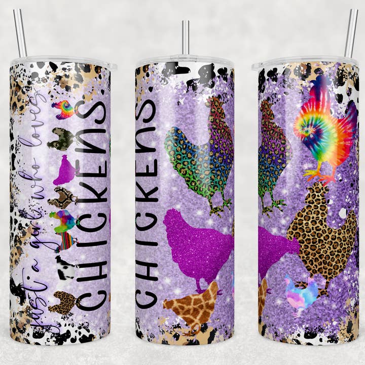 Just a Girl Who Loves Chickens Tumbler for wholesale by Beautiful Creations by Laney