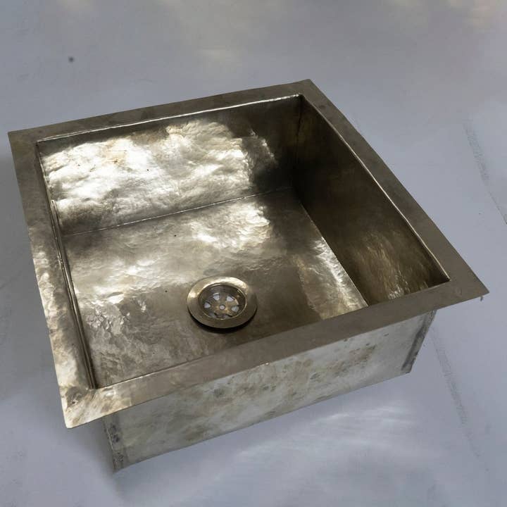 targa group - Wholesale Kitchen Appliance - Handmade Silver Square Kitchen Sink6