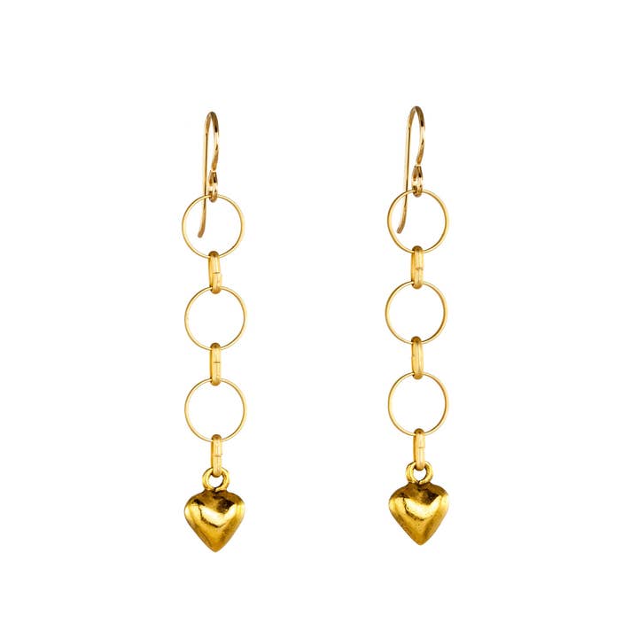 Ohrstecker mit schwingenden Herzen für den Großhandel von Illuminated Me by Sharon Herrick, LLC