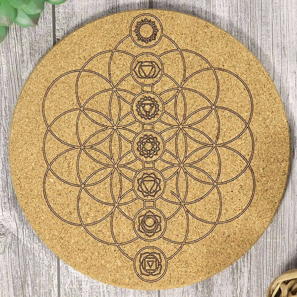 Natures Artifacts Inc - Vendita all'ingrosso Griglie di cristallo - Chakra Cork Crystal Grid | Griglia di cristallo0