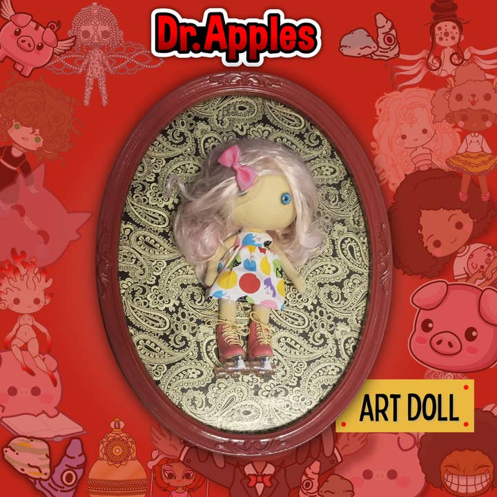Bambola artistica in tessuto Ooak per la vendita all'ingrosso da parte di Dr. Apples, LLC