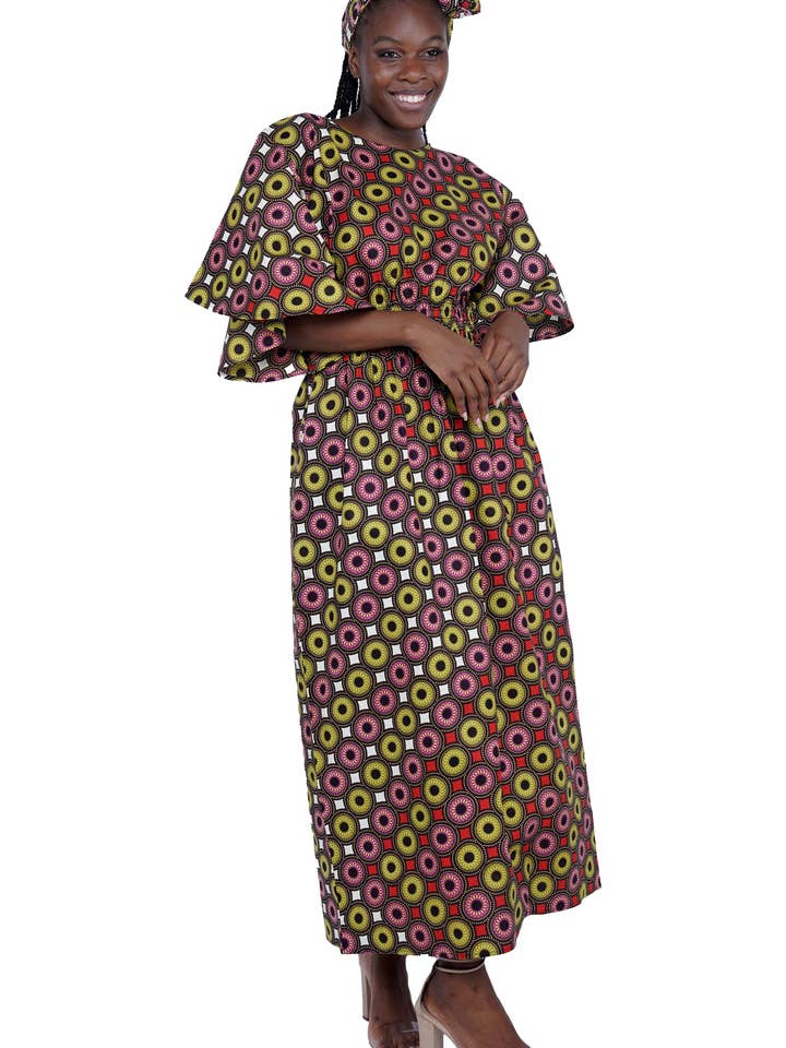 Satsuma Wholesale - Wholesale Dress - Women's - Long Maxi Dress Bell Sleeves