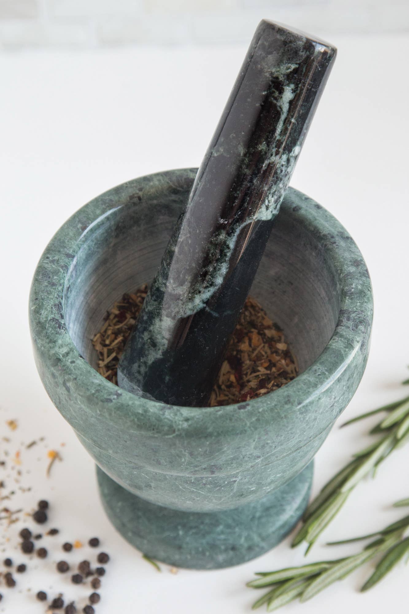 Fox Run Brands - Wholesale Mortar & pestle - Fox Run Marble Mortar and Pestle, Green, 4"1