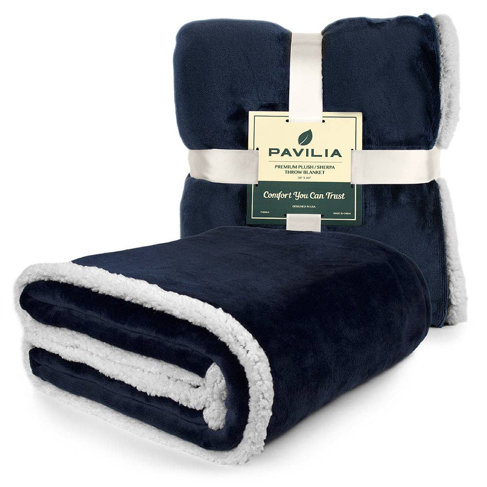 Pavilia – Manta para sofá por atacado – Cobertor Premium Sherpa Fleece63