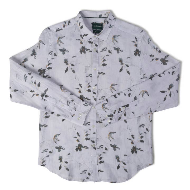 Black Vine Leaf Long Sleeve Shirt for wholesale by Stitch Note