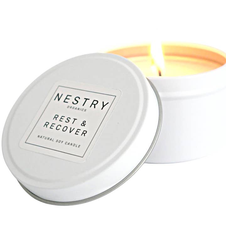Rest & Recover Travel Tin Candle | 100g for wholesale by Nestry