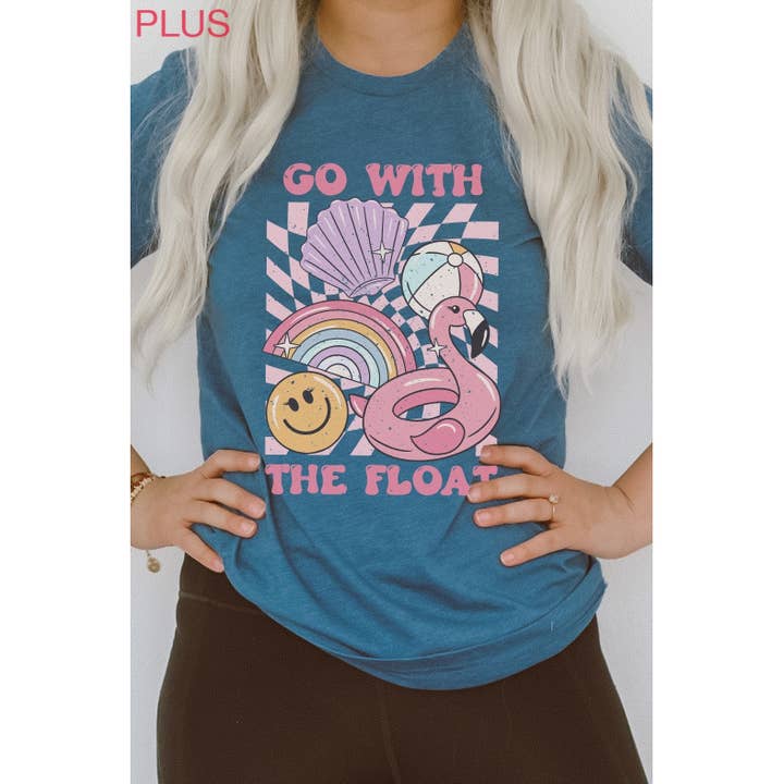 Go With The Float Pool Toy Floaty PLUS Graphic Tee for wholesale by Kissed Apparel