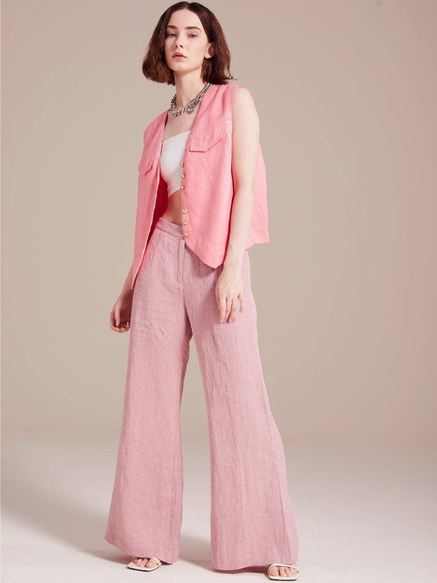 SUNDAY LIFE - Wholesale Outerwear Vest - Women's - Garance sleeveless jacket2