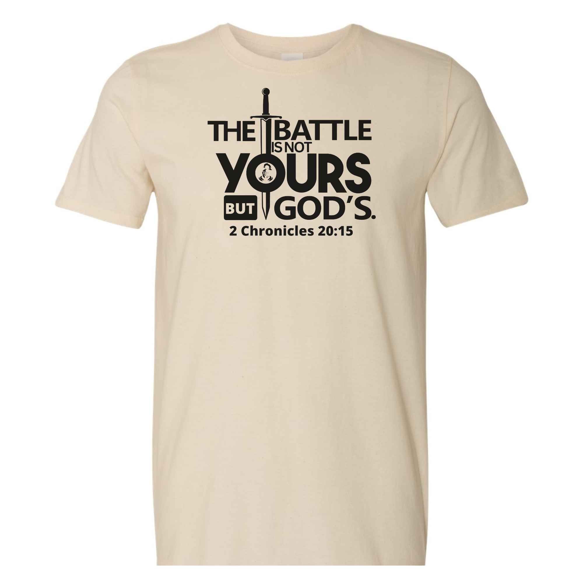 Love Ann Joy Apparel, LLC - Wholesale Screen Printed T-Shirt - Unisex - The Battle is Not Yours Christian Crew Neck T-Shirt1