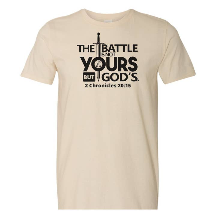 Love Ann Joy Apparel, LLC - Wholesale Screen Printed T-Shirt - Unisex - The Battle is Not Yours Christian Crew Neck T-Shirt1