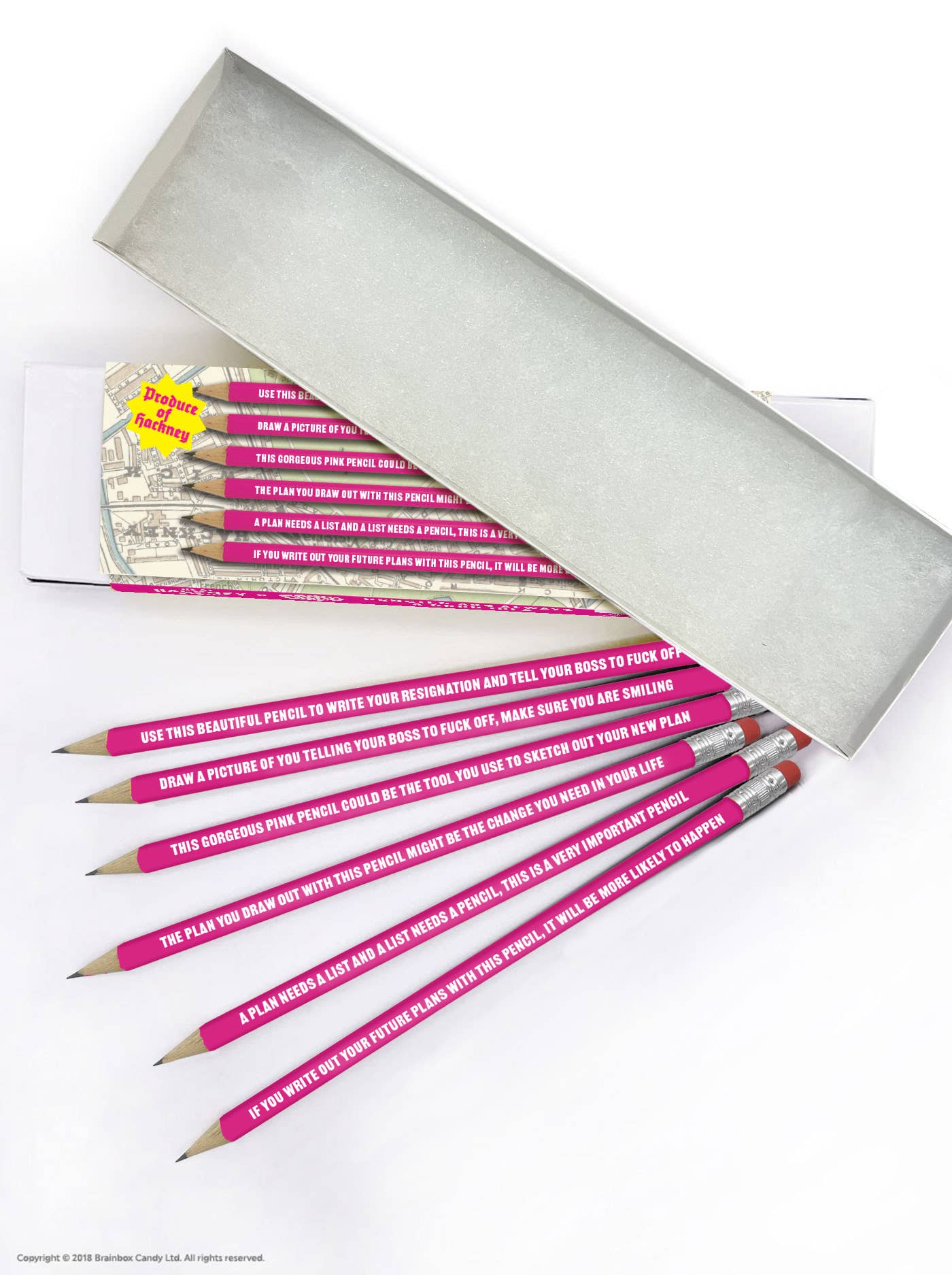 Brainbox Candy – wholesale Pencil – Funny Gift - Real Hackney Dave Gentle Reminder Pencil Set2