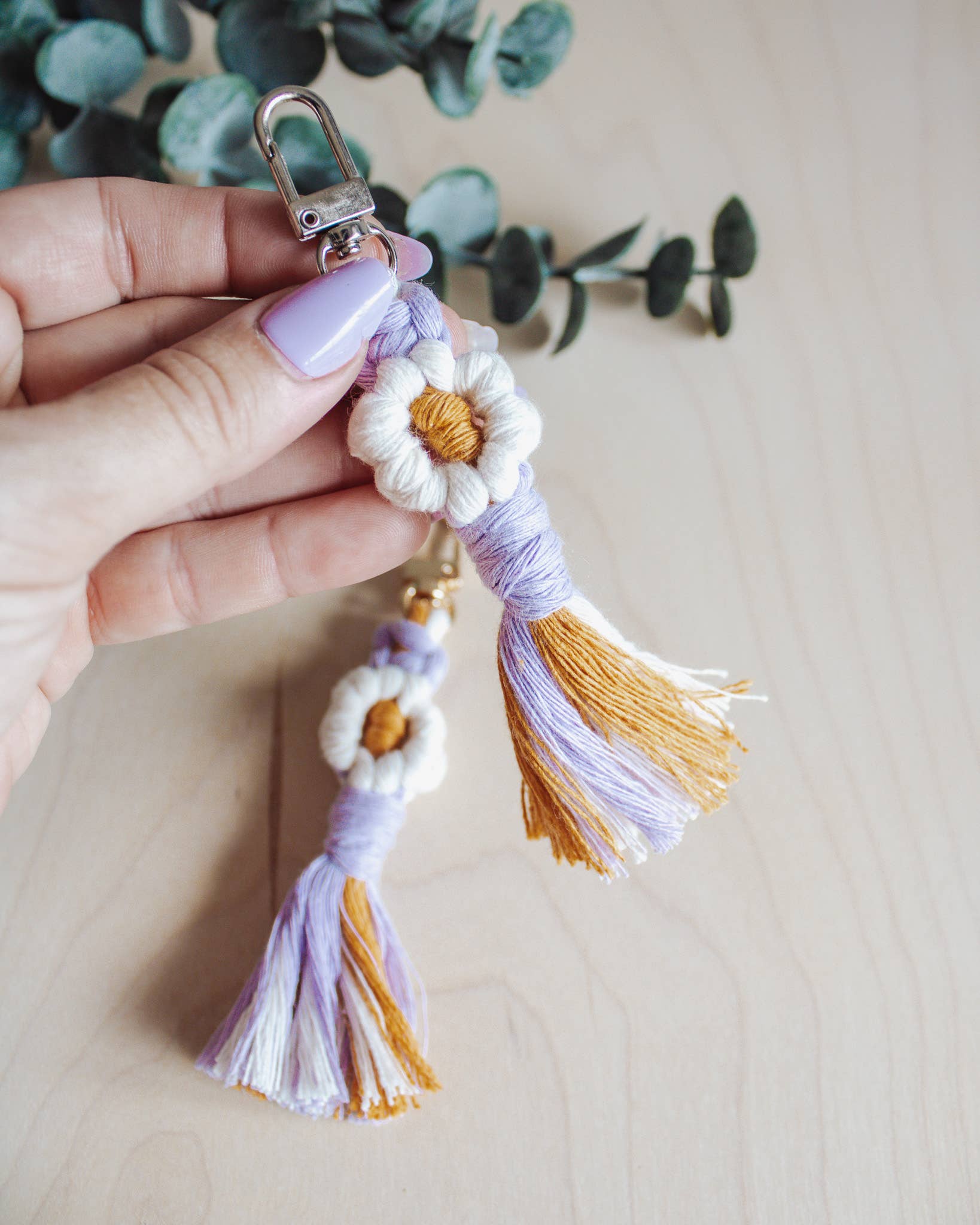 Modern Bo Studio – wholesale Keychain – Women's – Daisy Keychain / Bag Charm3