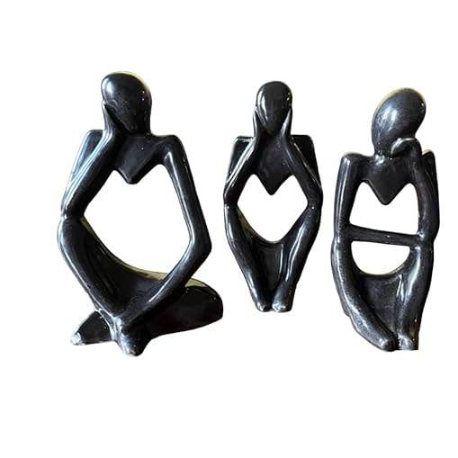 Vibhsa - Wholesale Decorative Figurine - Home Decor showpiece Set of 3 Modern Art Thinker showpieces 0