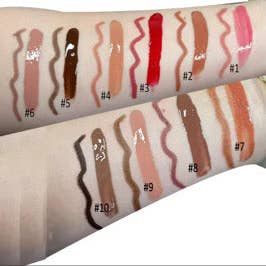 Deegoddesswholesale – wholesale Lip-gloss – 50 Sets Private Label Brown Square Tube Lip Gloss Kit1